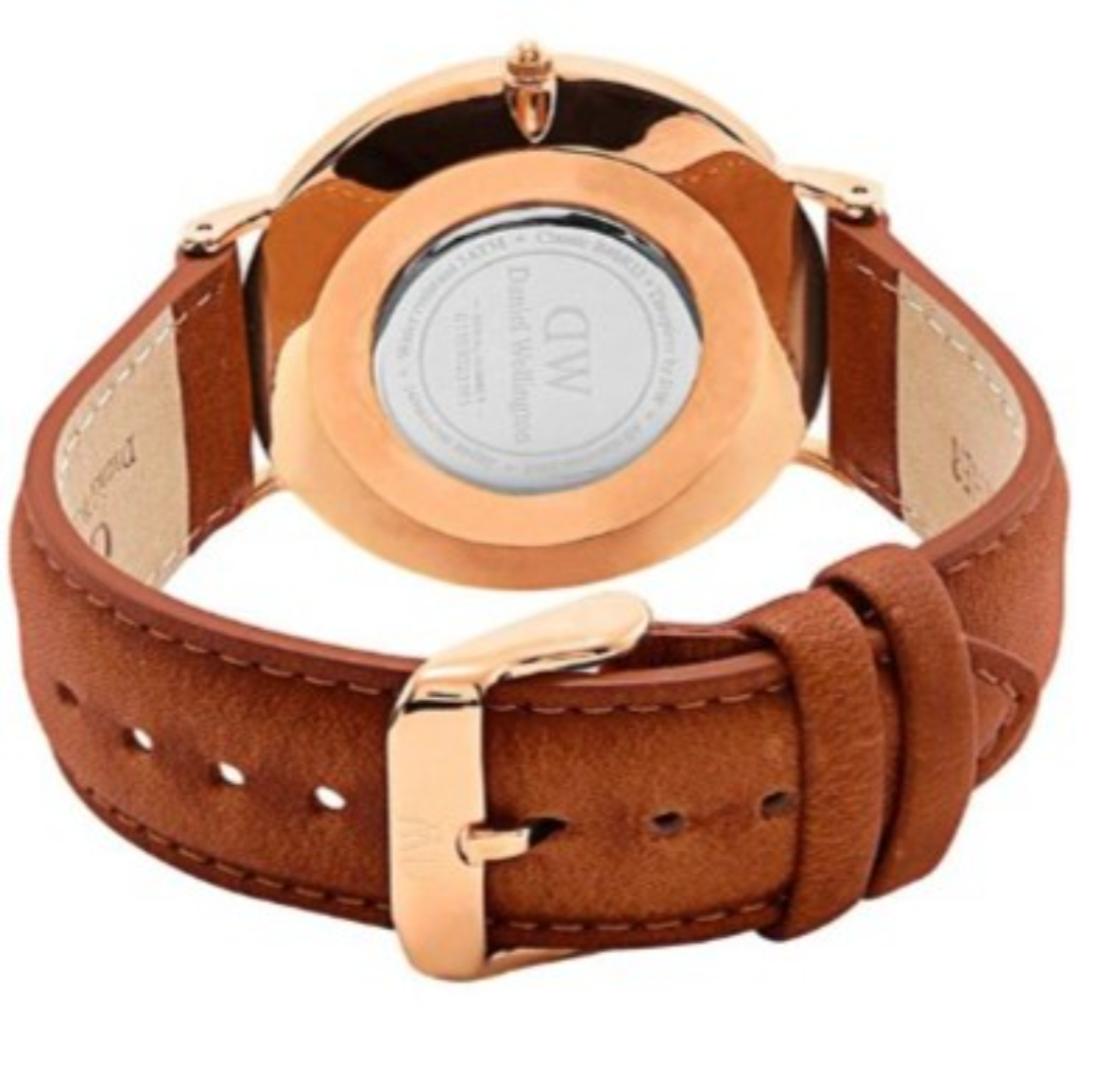 DW Leather Strap Men Wrist Watch Analog Brown Leather Luxury Wrist Watch Stainless steel Smart Watch Leather Straps