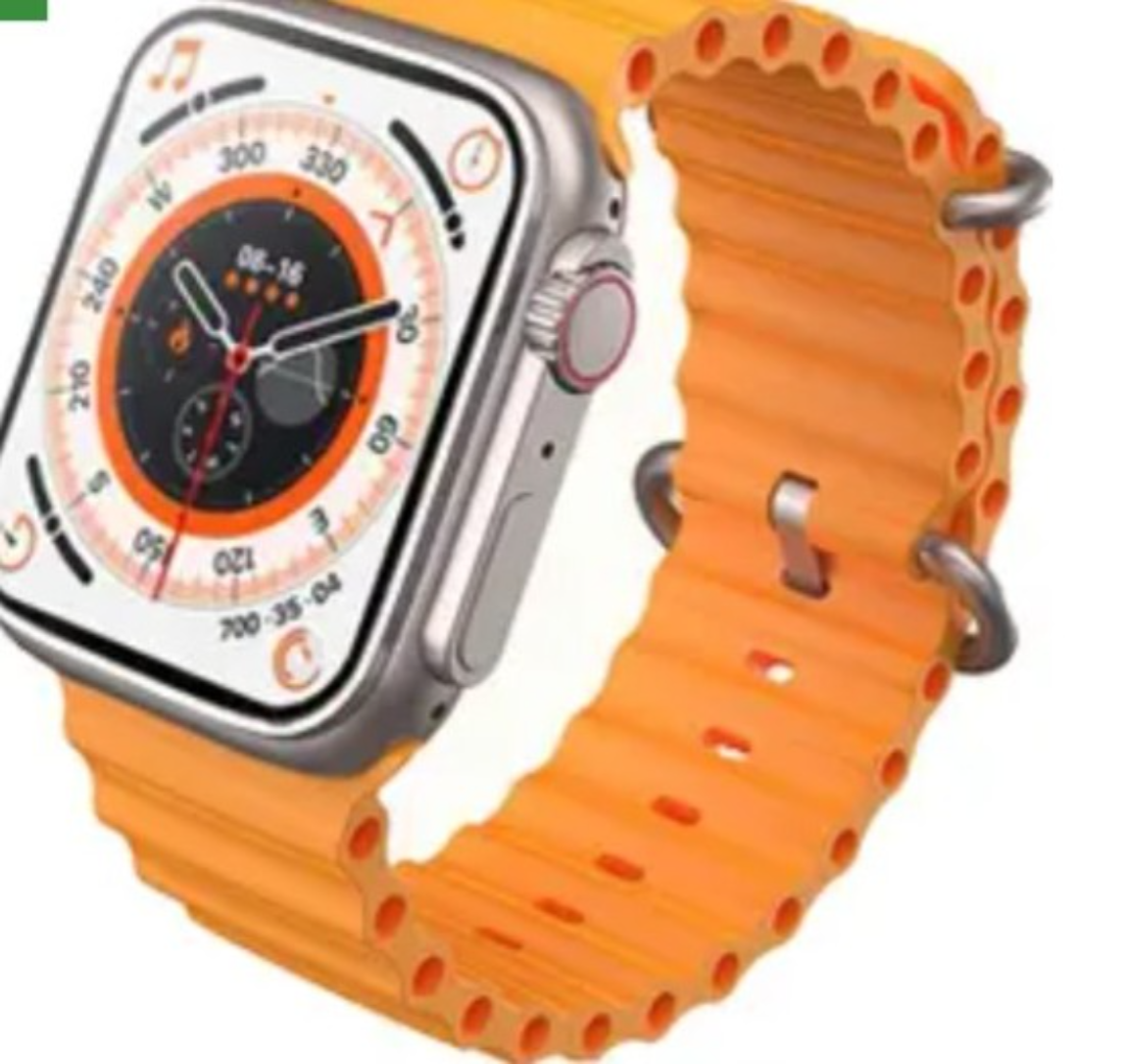 Stylish Replica Smartwatch with Orange Strap
