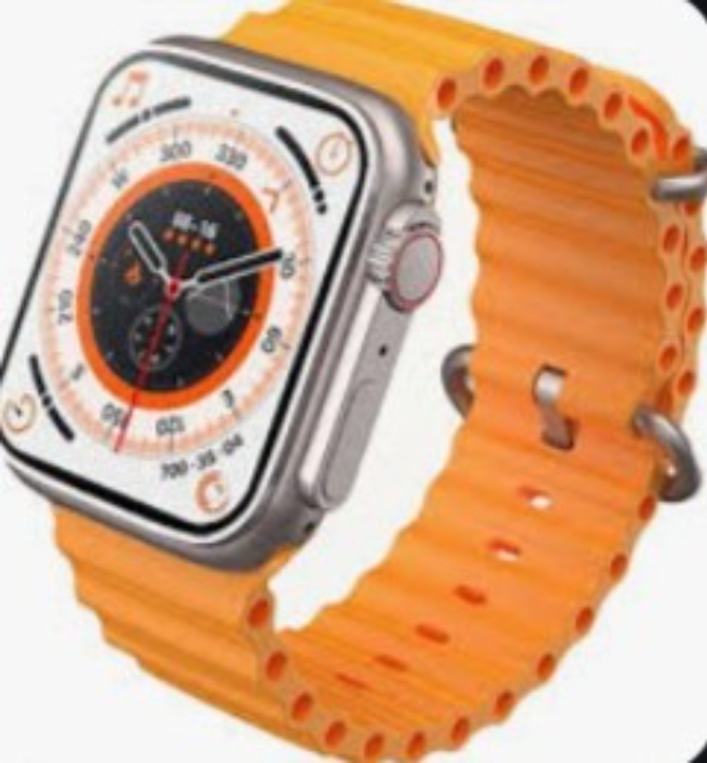 Stylish Replica Smartwatch with Orange Strap